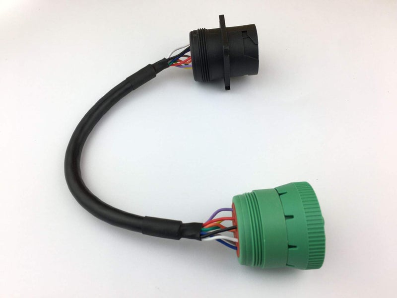 YPP 9pin J1939 Adapter Cable Type 1 Black Connector to Type 2 Green Connector for Truck Diagnostic Tool and ELD GPS Trackers - Image 2